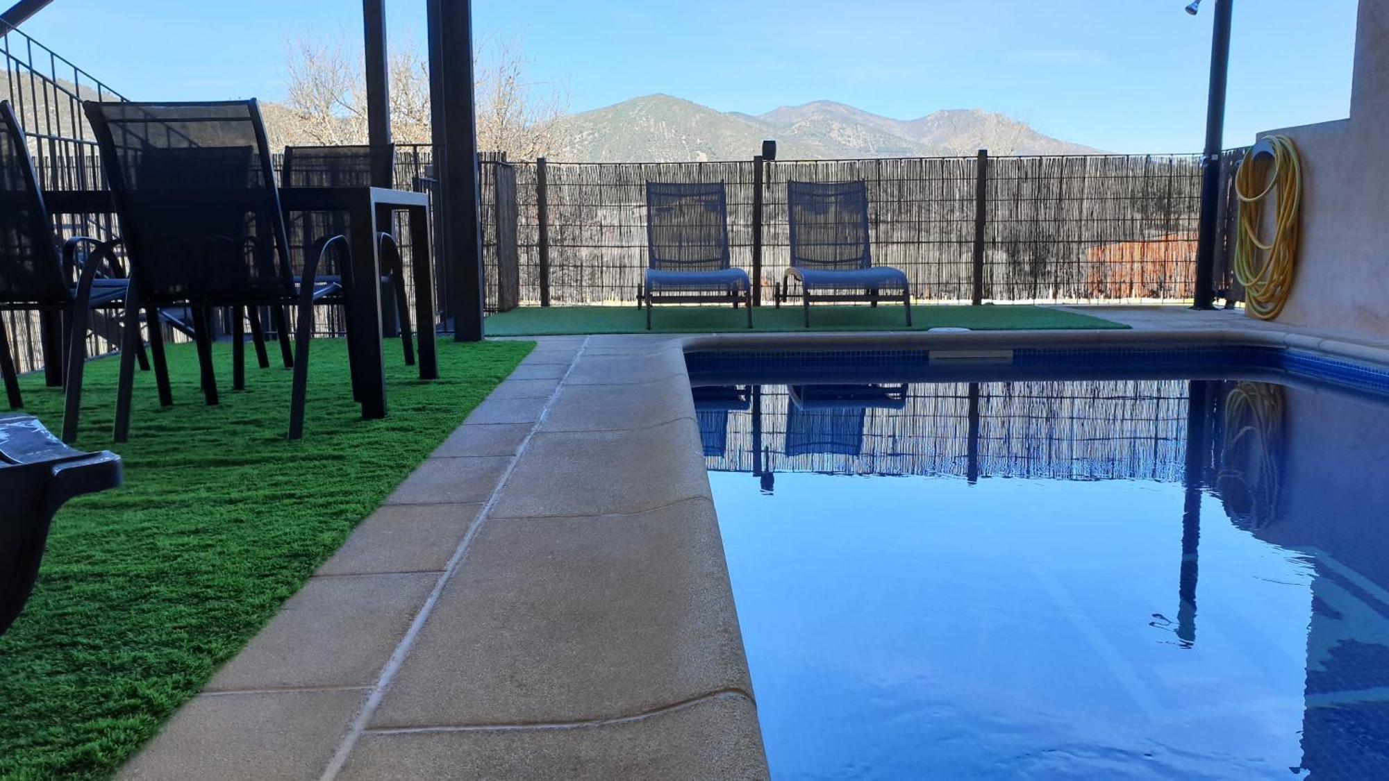 Casa de dos habitaciones con piscina privada en Cabañeros Navas de Estena Exterior foto