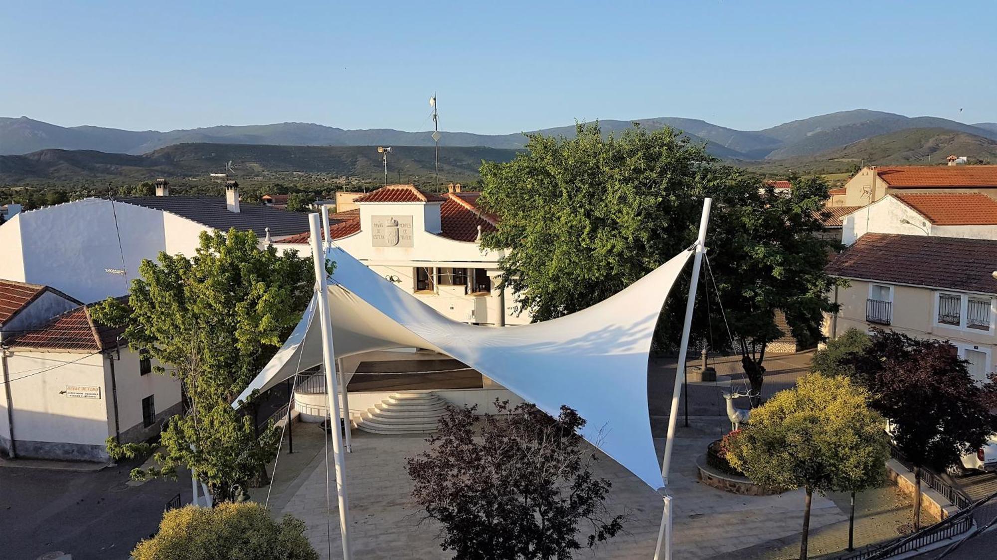 Casa de dos habitaciones con piscina privada en Cabañeros Navas de Estena Exterior foto